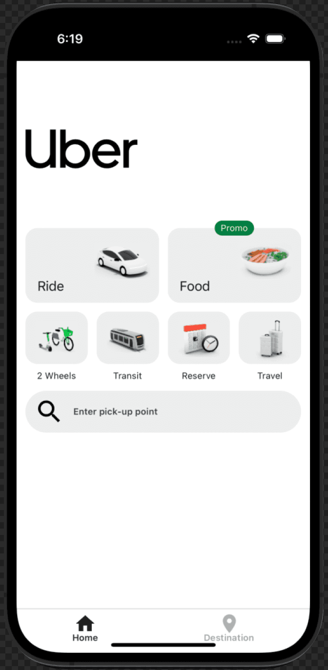 Thumbnail do projeto Uber Clone